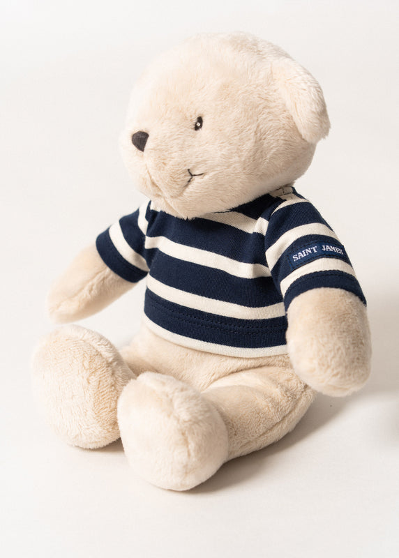 saint james Striped bear soft toy BEIGE