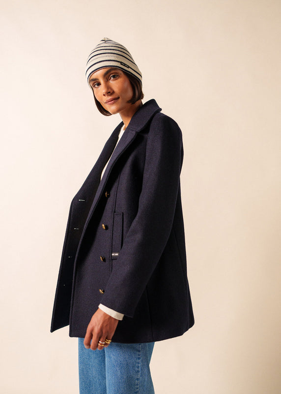 Saint James Striped Sailor Hat ECRU/MARINE