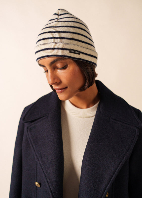 saint james Striped sailor hat ECRU/MARINE