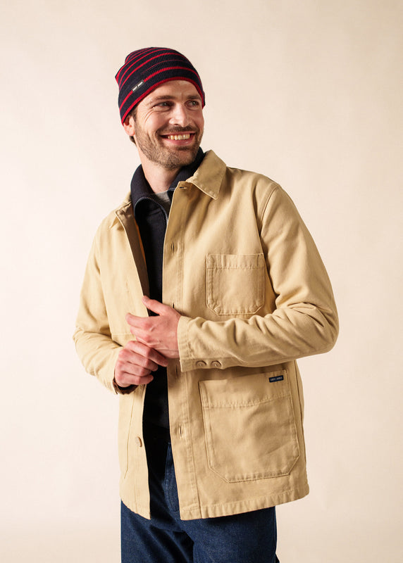 Saint James Striped Sailor Hat NAVY/MEDOC