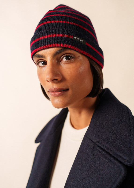 saint james Striped sailor hat NAVY/MEDOC