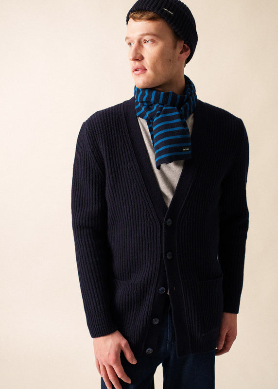 saint james Striped scarf MARINE/LAC