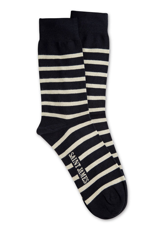 saint james Striped socks for kids MARINE/ECRU