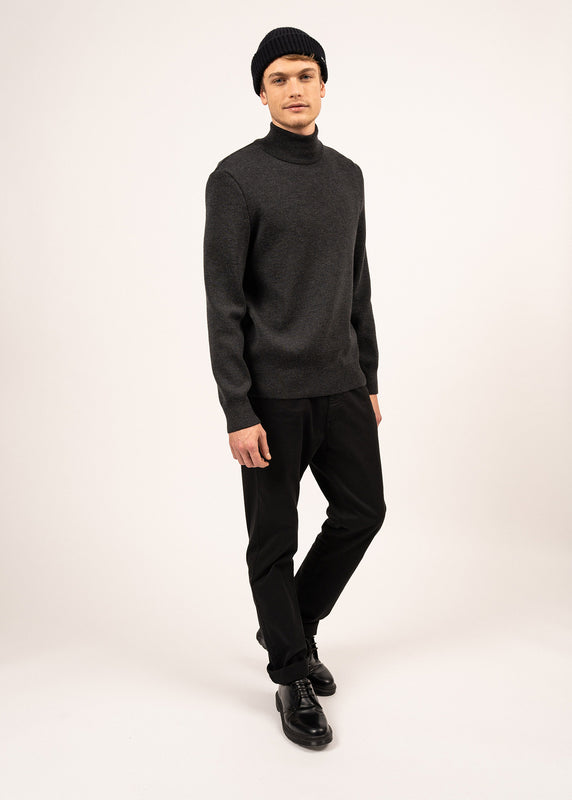 Saint James Tarbes High Neck Jumper ANTHRACITE