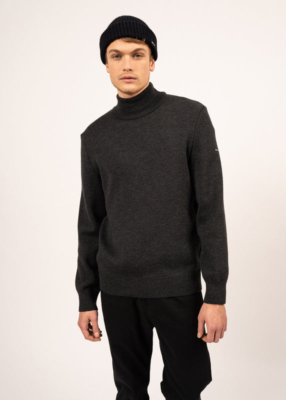 saint james Tarbes high neck jumper ANTHRACITE