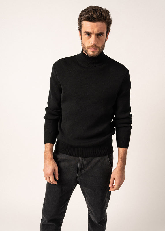 Saint James Tarbes High Neck Jumper NOIR