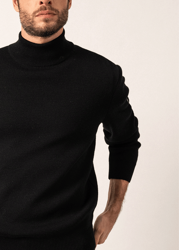 Saint James Tarbes High Neck Jumper NOIR