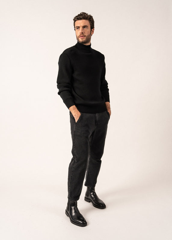 saint james Tarbes high neck jumper NOIR
