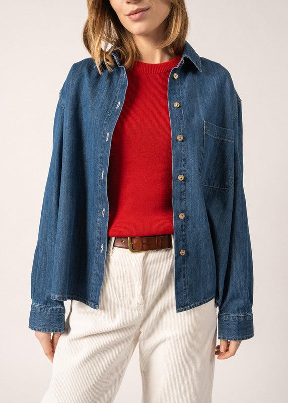 Saint James Téa Denim Shirt COOPER JEAN