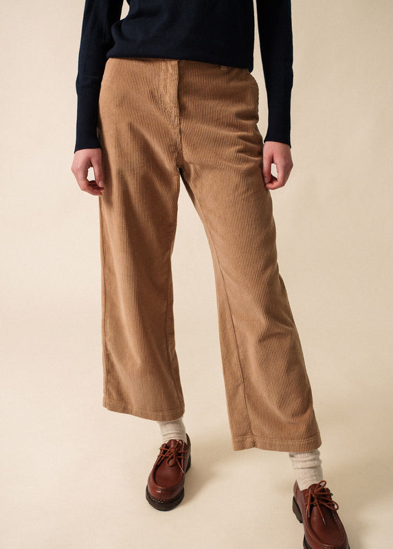 saint james Tess Velvet Trousers BEIGE FONCE