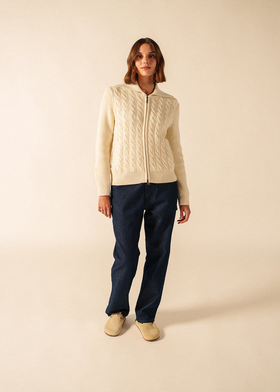 Saint James Tramore Zipped Vest ECUME