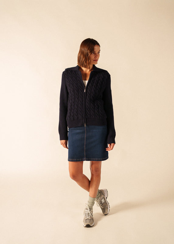 Saint James Tramore Zipped Vest NAVY
