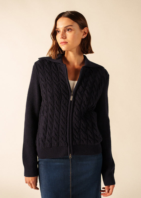saint james Tramore zipped vest NAVY