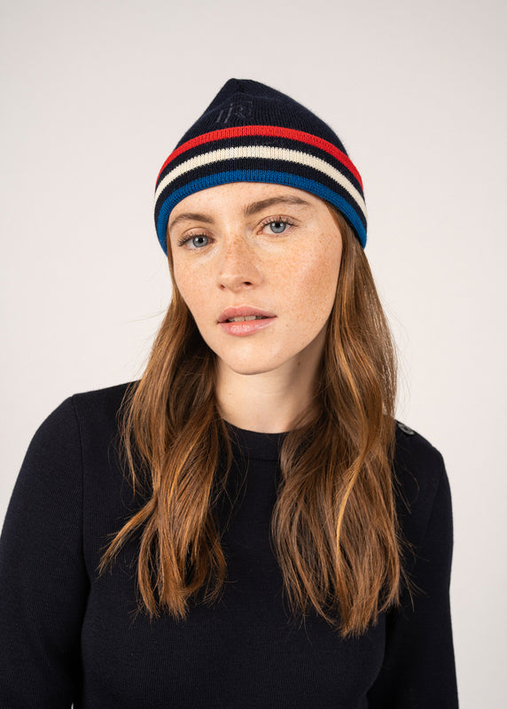 Saint James Tricolor Wool Hat MARINE