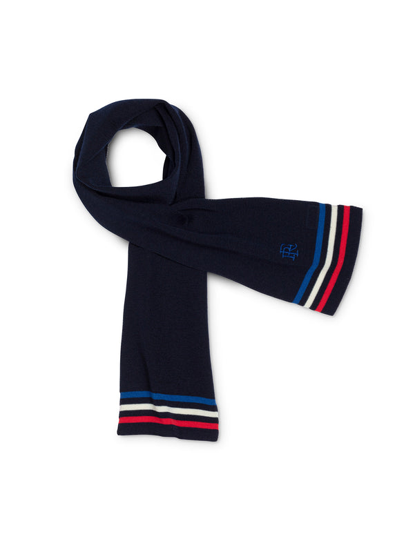 saint james Tricolour wool scarf MARINE