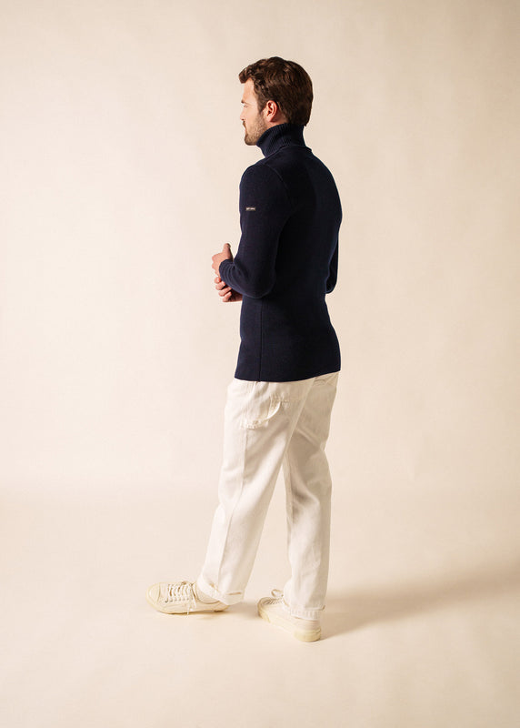 Saint James Turtleneck Sailor Jumper MARINE