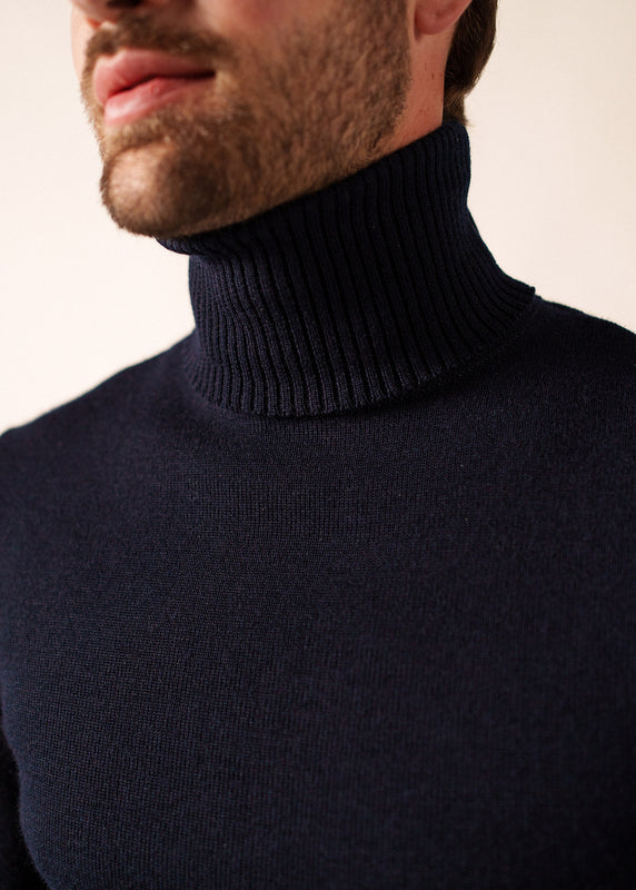 Saint James Turtleneck Sailor Jumper MARINE