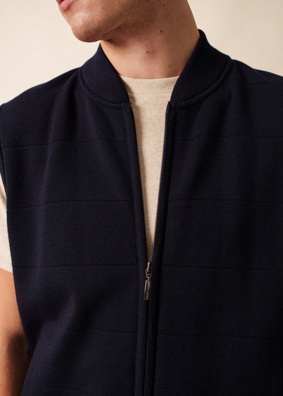 Saint James Verbier Sleeveless Vest NAVY