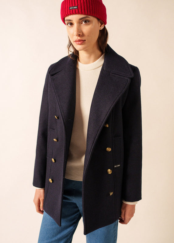 Saint James Voilure Authentic Peacoat NAVY