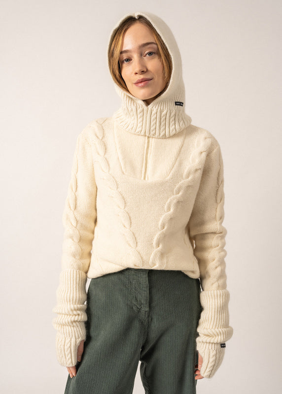 saint james Wool Balaclava BLANC D'HIVER