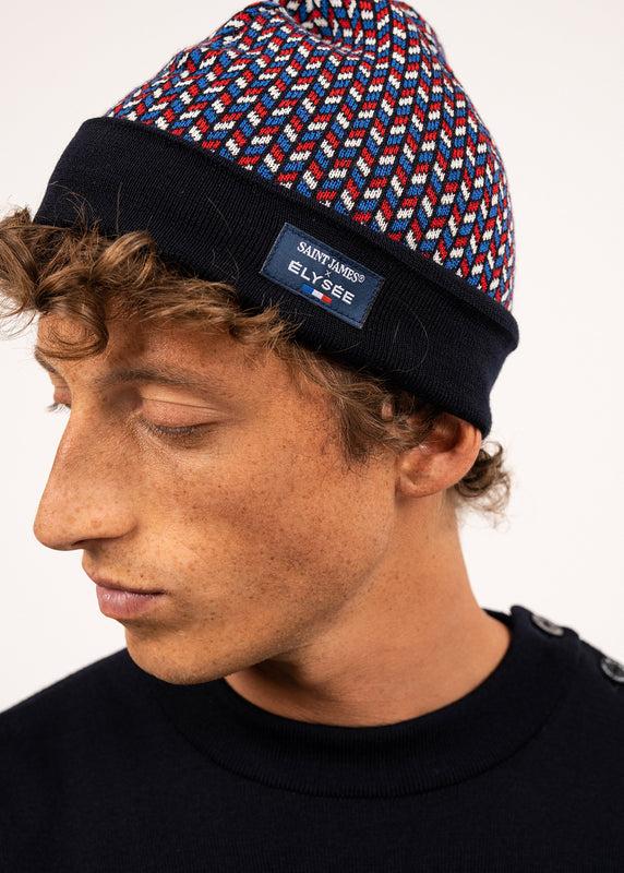 Saint James Wool Hat In Jacquard NAVY/MULTICO