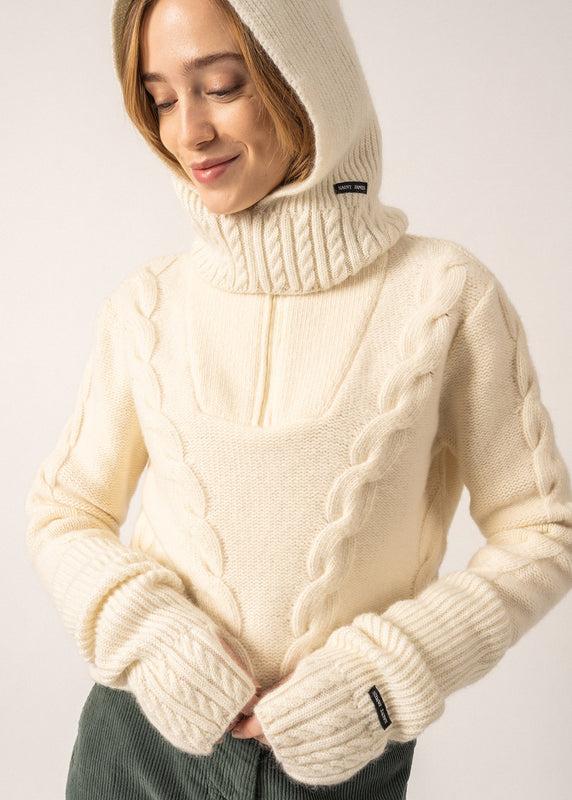 saint james Wool Mittens BLANC D'HIVER