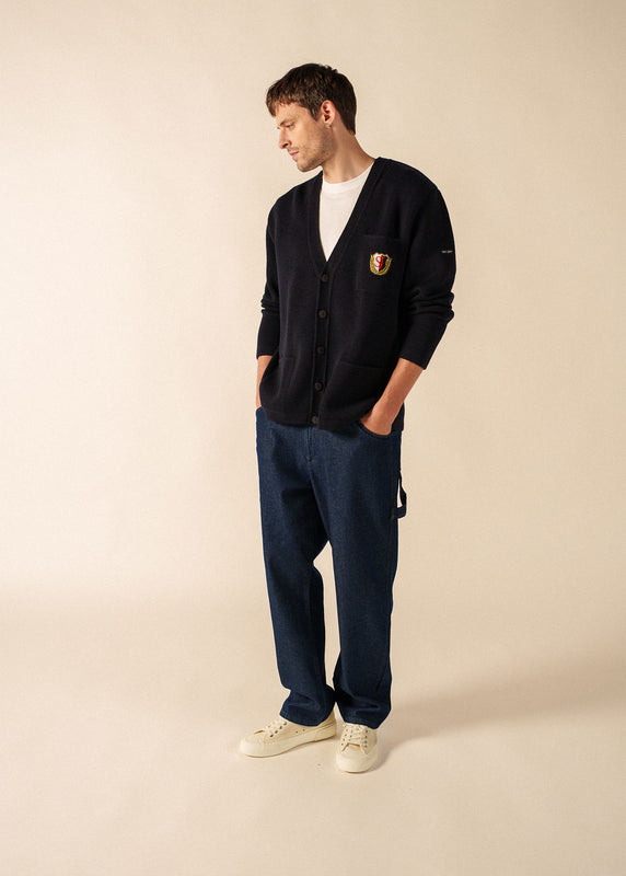 Saint James Yachting Réédit Wool Cardigan NAVY