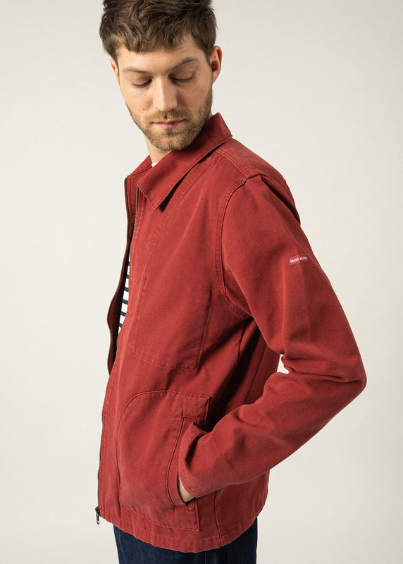 saint james Zephyr smock style jacket BRIQUE