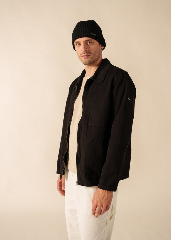 saint james Zephyr smock style jacket NOIR