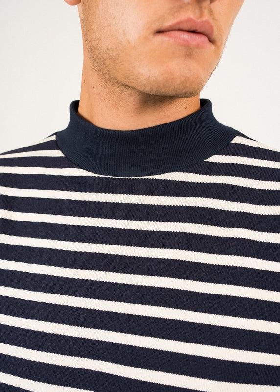 Saint James Seine Oversize Sailor Striped Shirt NAVY/ECRU