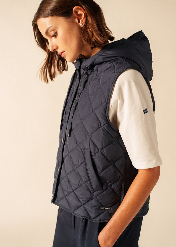 saint james Ste Jodie sleeveless down jacket AMIRAL