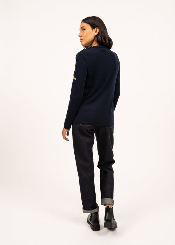 Saint James Transmission Sailor Jumper In Merino Wool MARINE