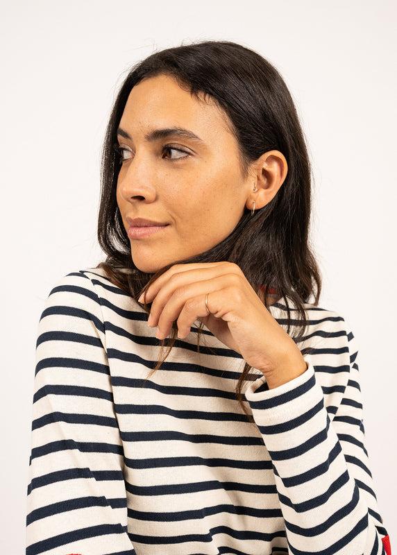 Saint James Vaujany Striped Sailor Shirt ECRU/MARINE