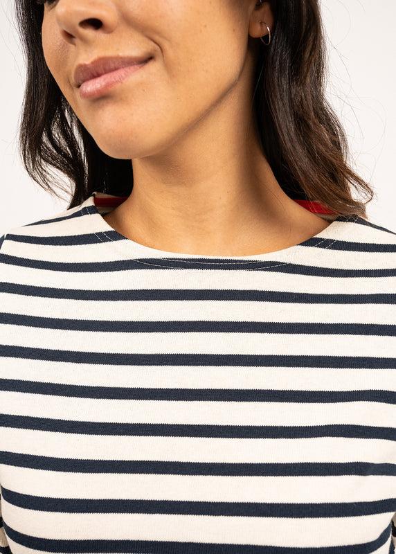 Saint James Vaujany Striped Sailor Shirt ECRU/MARINE