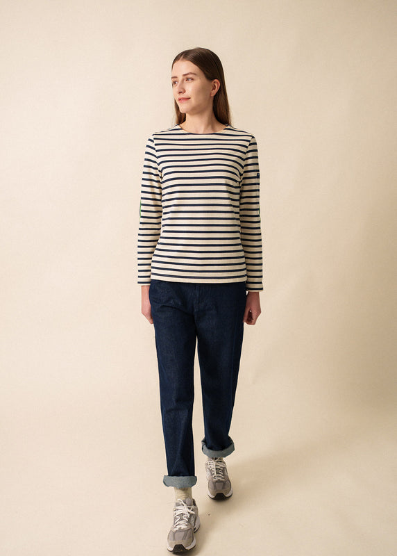 Saint James Vaujany Striped Sailor Shirt ECRU/MARINE/TONIC