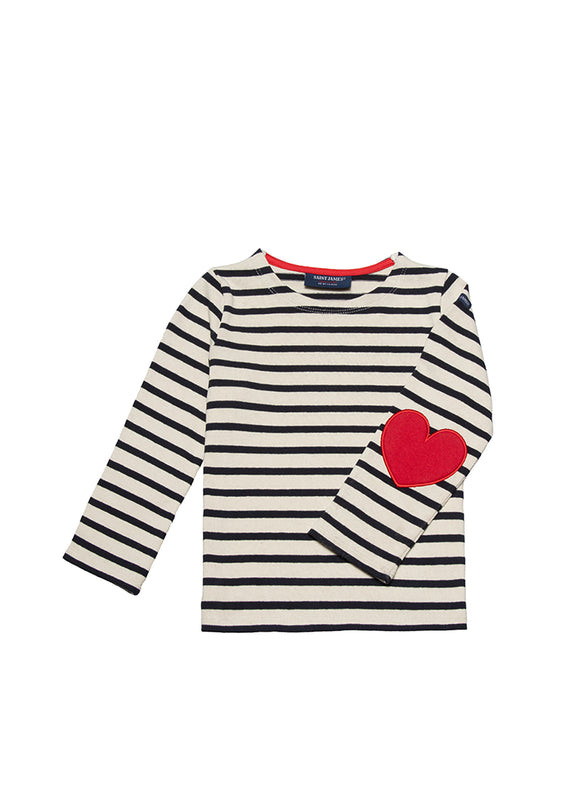 saint james Vaujany striped sailor shirt for kids ECRU/MARINE