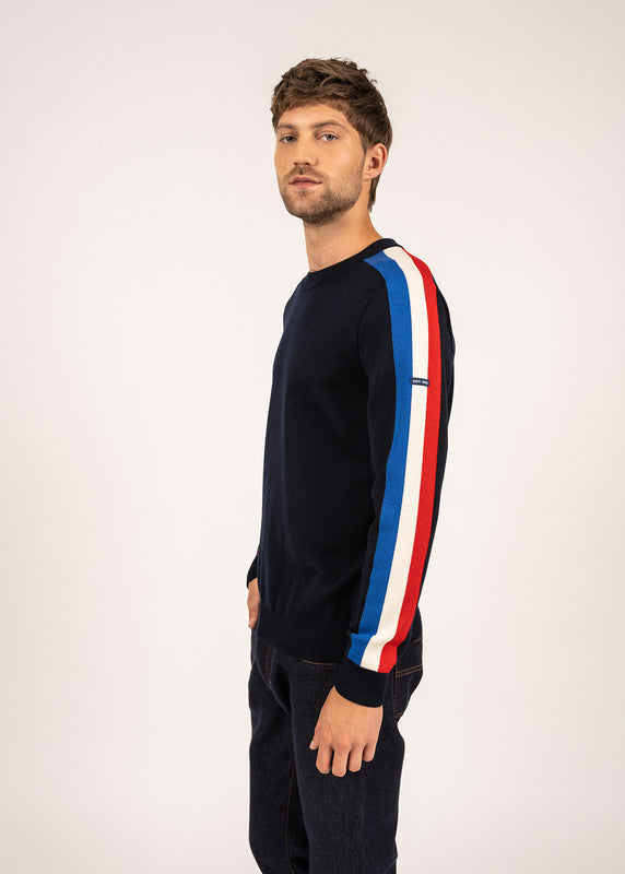 saint james Wool raglan sleeve jumper NAVY/GITANE/ECUME/TULIPE
