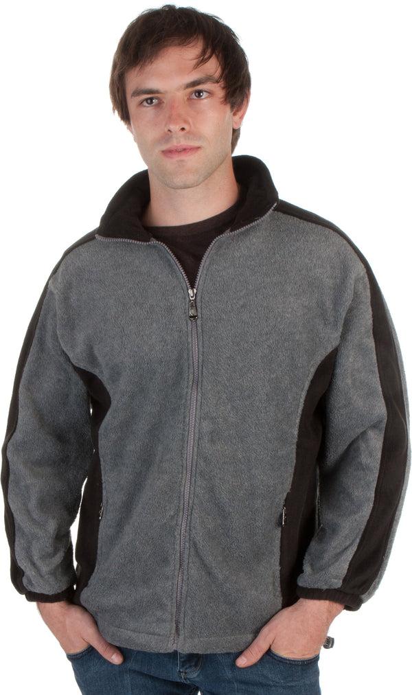 Sakkas Adult Mens Two-Tone Anti-Pilling Performance Fleece Jacket - Various Color And Sizes