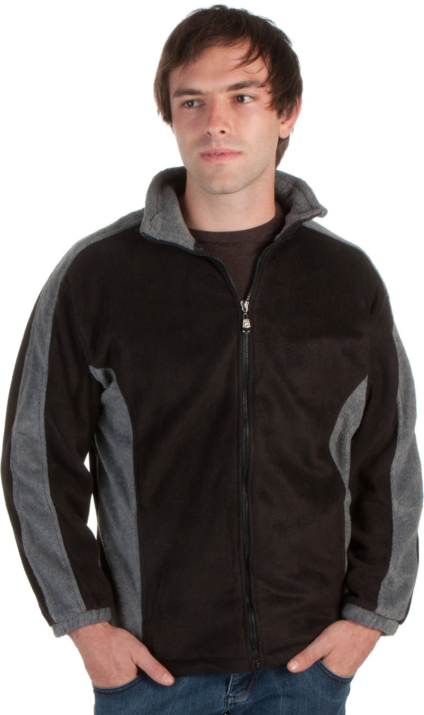 sakkas Adult Mens Two-Tone Anti-Pilling Performance Fleece Jacket - Various Color And Sizes