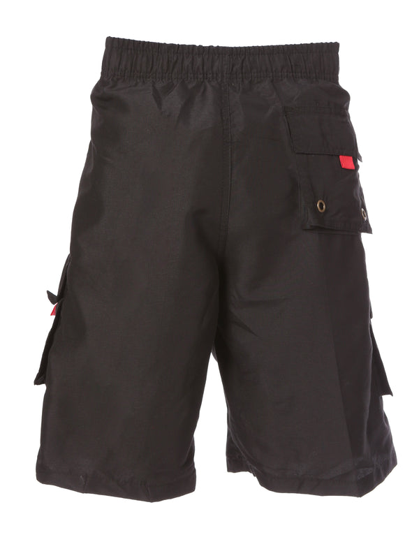 Sakkas Men's Contrast Striped Solid Color Swim Trunks For Surfing And Skating By Sakkas