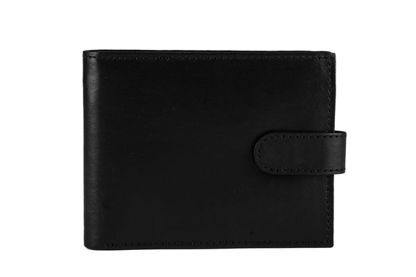Sakkas Sakkas Bifold Press Stud Mens Leather Wallet With Gift Bag