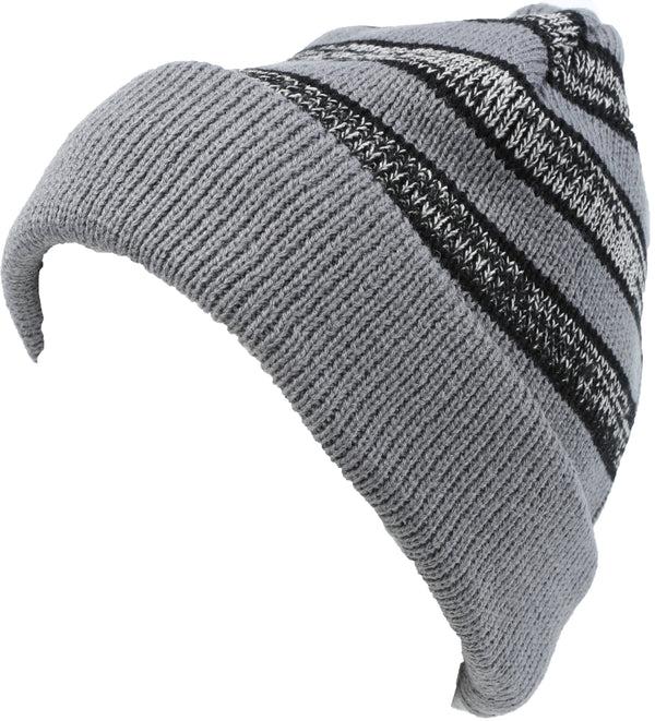 Sakkas Sakkas Cabbey Mid Weight Striped Multi Colored Ribbed Knit Unisex Beanie Hat