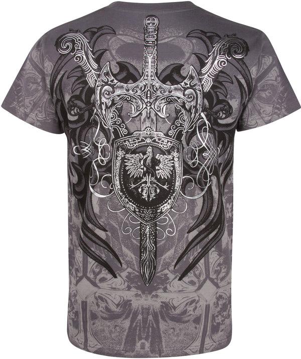 Sakkas Sakkas Cross Sword And Shield Cotton Mens T-Shirt