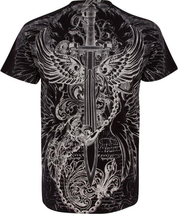 sakkas Sakkas Eagle Sword And Chains Cotton Mens T-Shirt