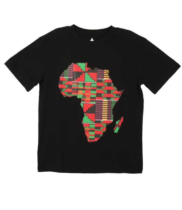 sakkas Sakkas Esi Unisex African American T-shirt Printed Kente Tee Short Sleeve
