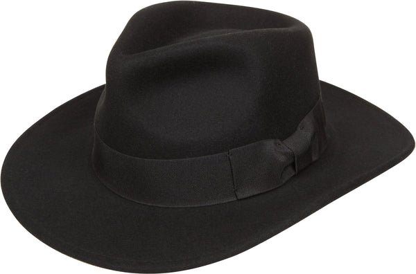 sakkas Sakkas Flynn Grosgrain Bow Wide Brim Wool Fedora