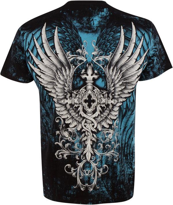 Sakkas Sakkas Great Guardian Metallic Embossed Mens Fashion T-Shirt