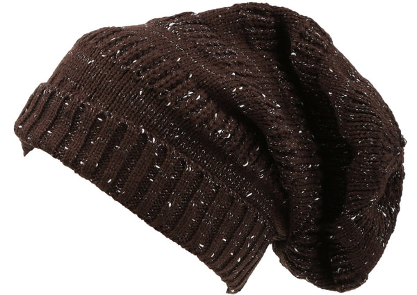Sakkas Sakkas Kase Long Tall Slouchy Striped Knit Fishermans Unisex Solid Beanie Hat
