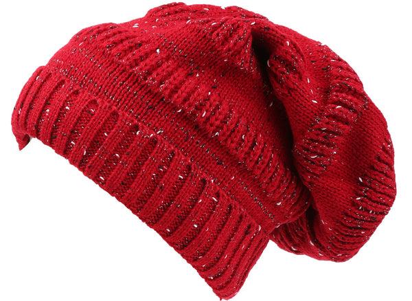 Sakkas Sakkas Kase Long Tall Slouchy Striped Knit Fishermans Unisex Solid Beanie Hat