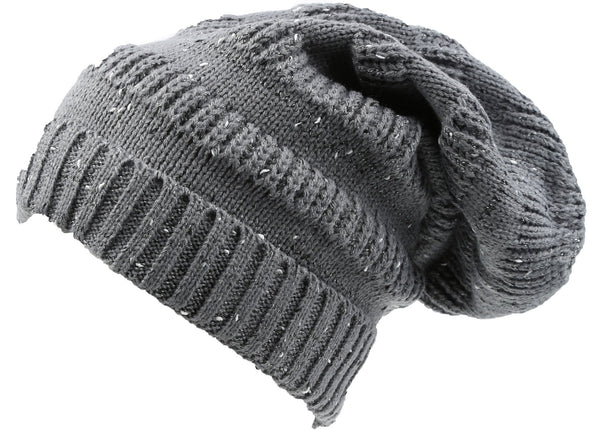 Sakkas Sakkas Kase Long Tall Slouchy Striped Knit Fishermans Unisex Solid Beanie Hat